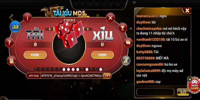 Tài xỉu MD5 ở B52 là một trò chơi cờ bạc trực tuyến độc đáo
